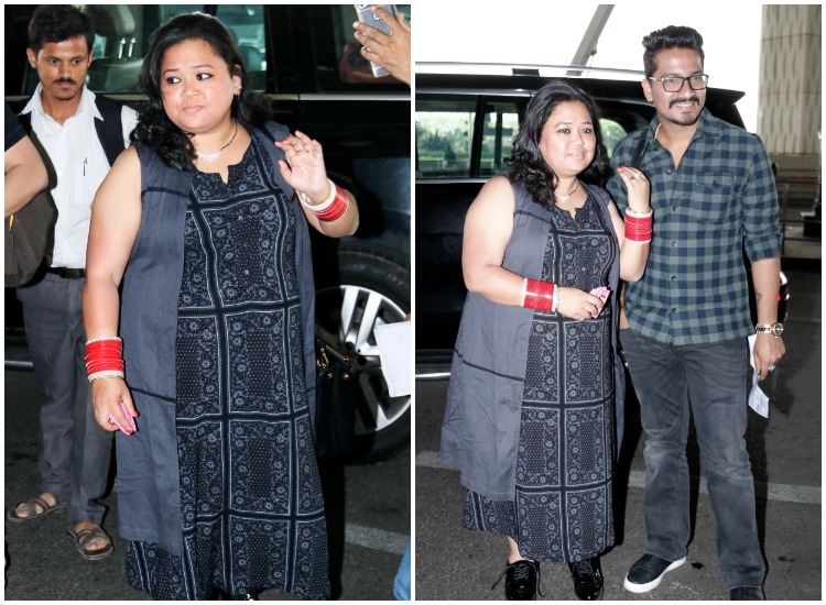In Pics Newlywed Bharti Singh Twinning In Black With Husband Haarsh