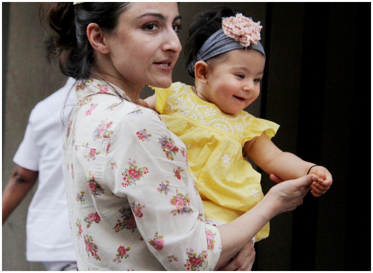 These Adorable Pictures Of Soha Ali Khan With Baby Inaaya Will Steal ...