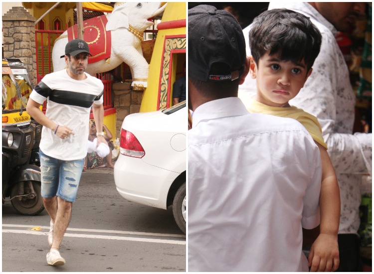 Pics Tusshar Kapoor And Son Laksshya Offer Prayers At Mukteshwar Temple