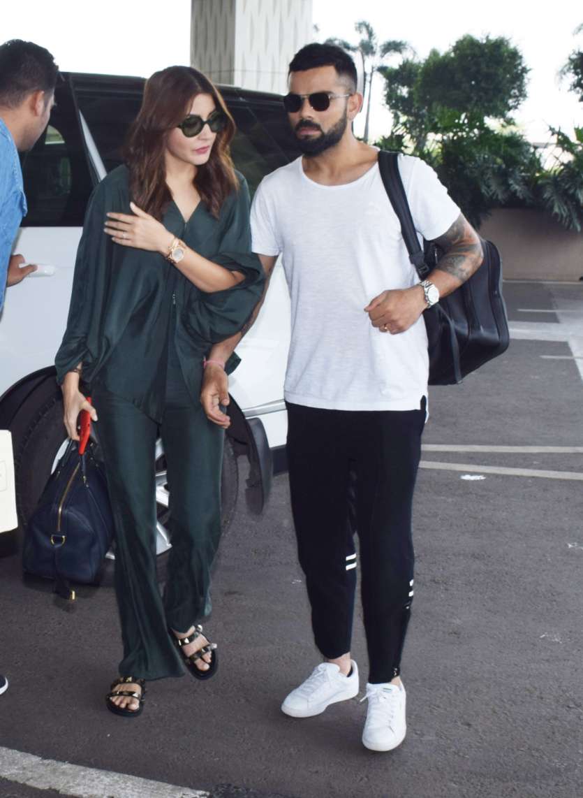 Virat Kohli Clicked With Anushka Sharma at Mumbai Airport – SEE