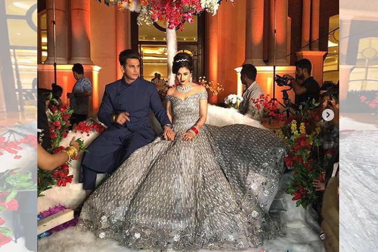 Yuvika chaudhary 2024 wedding dress price