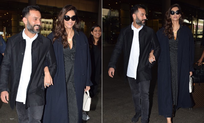 Celebs Spotted: Sonam Kapoor Spotted At Mumbai Airport With Husband 