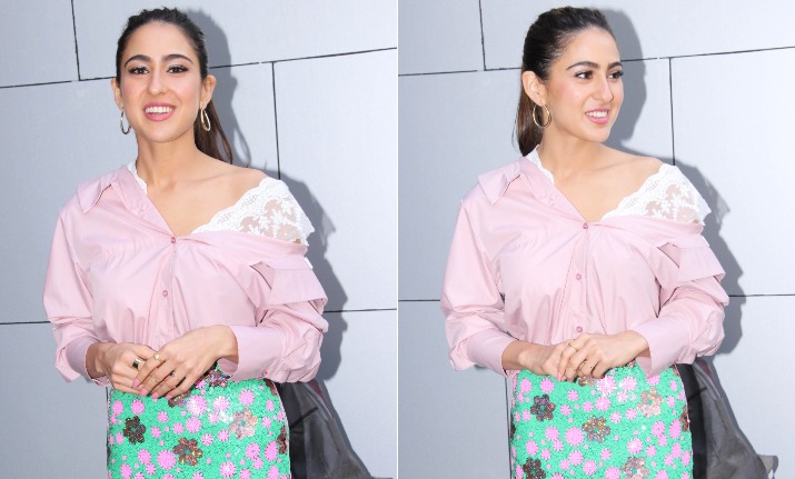 Sara Ali Khan turns head in pink shirt 