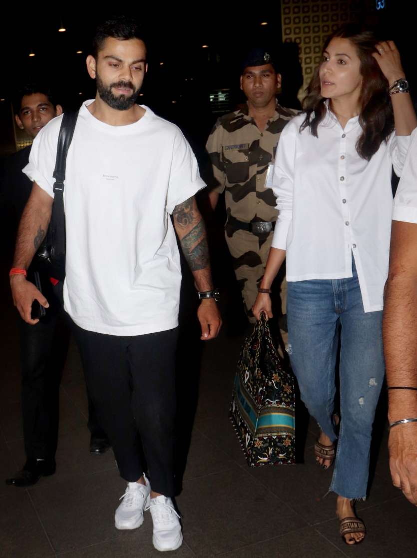 Airport Spotting: Virat-Anushka walk hand-in-hand, Aishwarya Rai ...