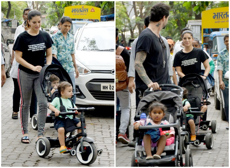 Sunny Leone Enjoys Kids Day Out With Husband Daniel Weber See Pictures