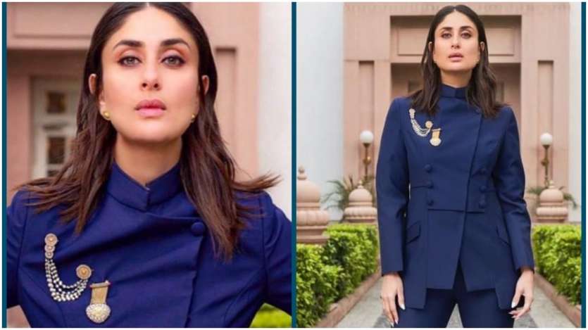 Kareena Kapoor Khan looks every inch royal in blue pantsuit during ...