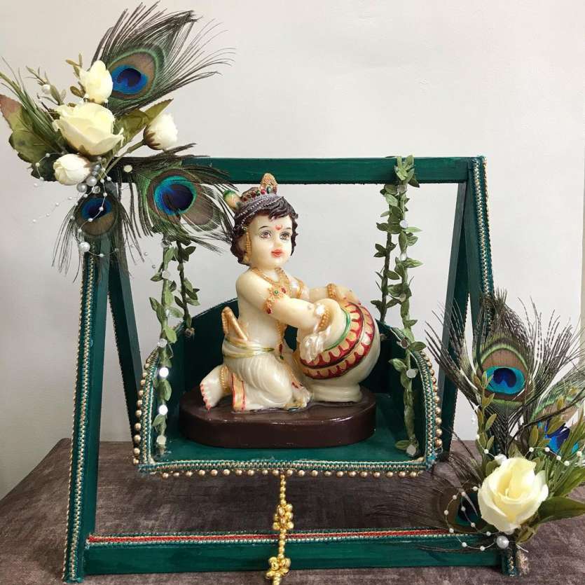 Janmashtami 2021 Decoration ideas for palki and swings to celebrate