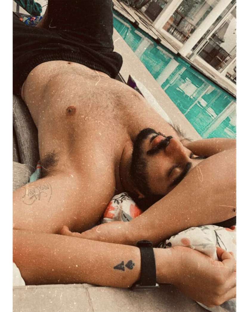 Arjun Kapoor, who will next be seen in the film Bhoot Police shared some cool photos of himself on Instagram. In the same, he can be seen having a great time by the pool wearing black shorts and a cap. He wrote alongside, 