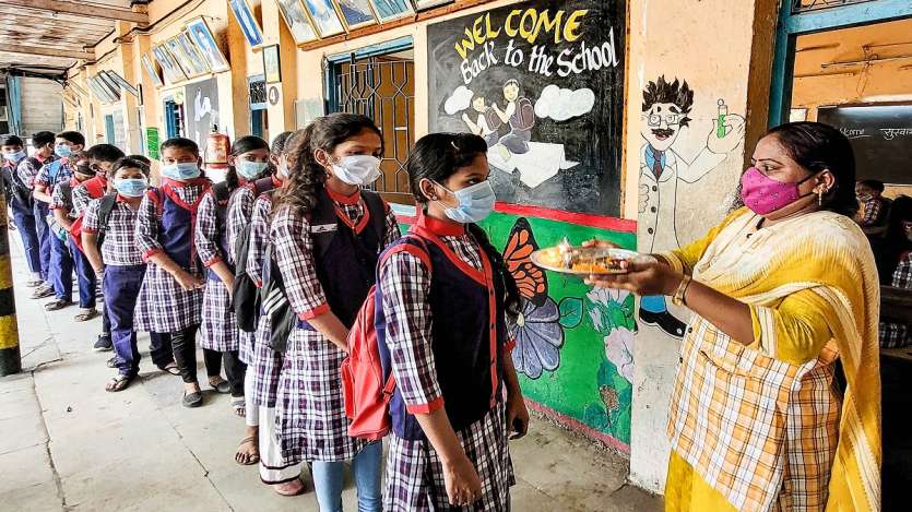 Maharashtra Schools Reopen For Physical Classes After 18 Months | In Pics