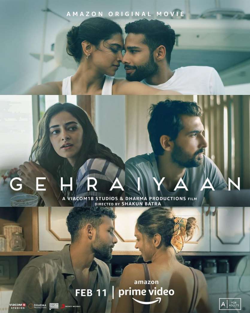 Deepika Padukone's Gehraiyaan Movie Posters Hint At Intense Love Story ...