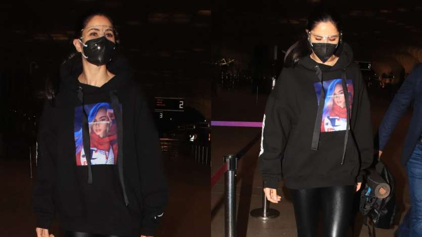 PICS: Katrina Kaif's winter airport look is all about black hoodie ...