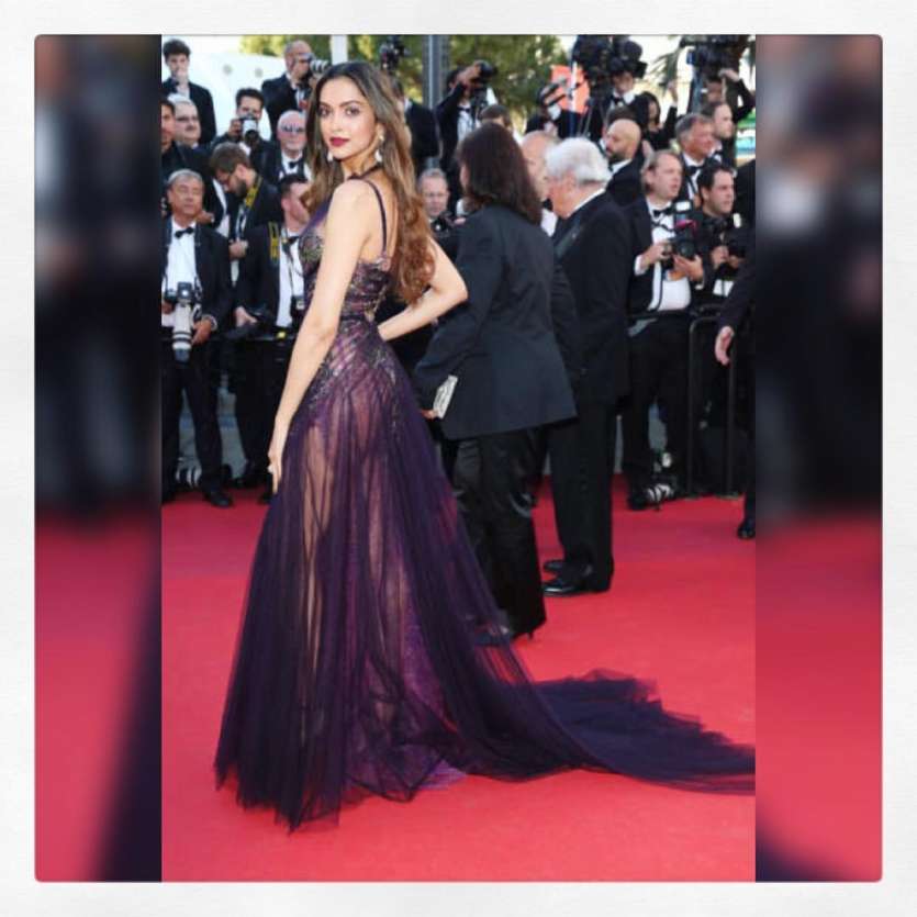 Deepika Padukone's style is defined as whimsical and eccentric. The gorgeous actress raised the oomph factor in a purple sheer gown during Cannes red carpet. 