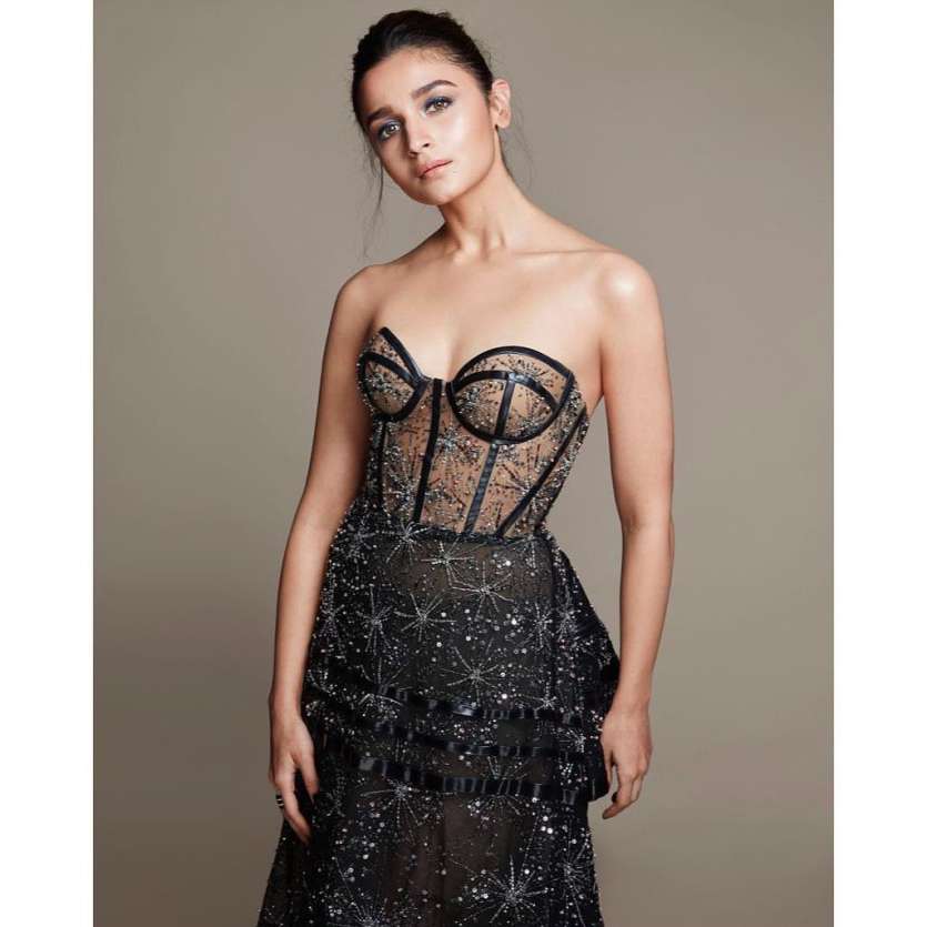 Alia Bhatt's style graph swings between playful and sensual. The actress is one of the pioneers to bring the sheer gown trend into the country. Her see-through dress combined the sheer corset top with a sheer ruffled skirt and looked gorgeous. 
 