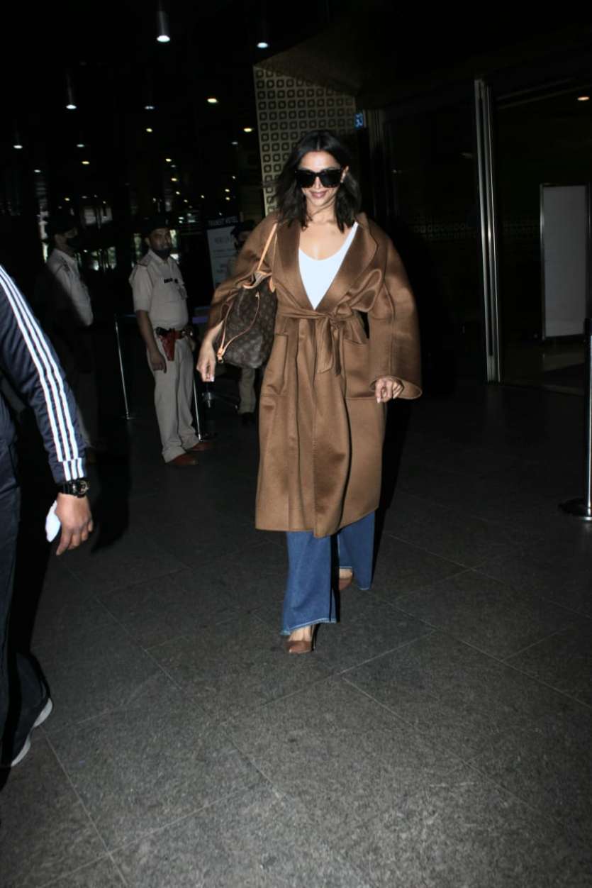 Deepika Padukone slays airport look in tan coat after Pathaan