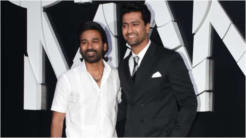 Dhanush Wears Veshti For 'The Gray Man' Mumbai Premiere, Poses