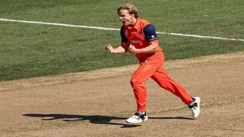 2. Bas de Leede of the Netherlands is number two. He has also taken 9 wickets in 5 matches.