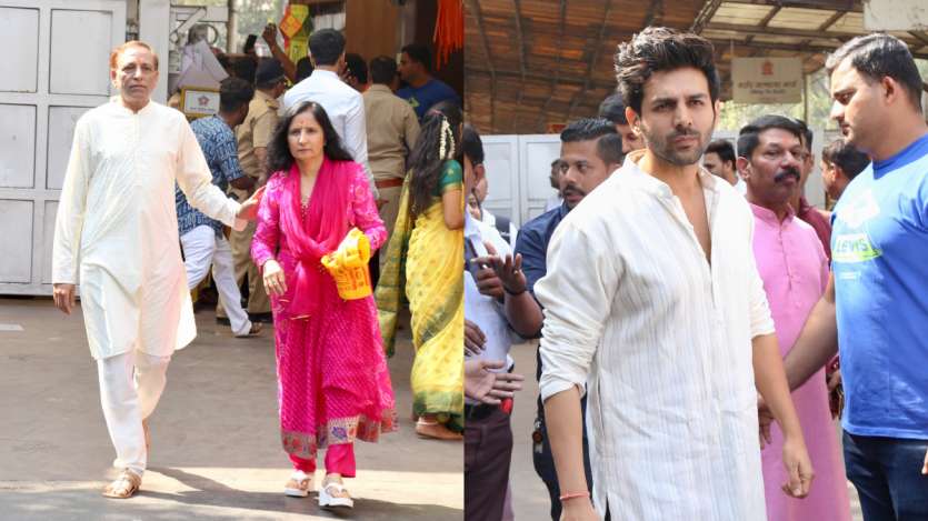 Kartik Aaryan visits Siddhivinayak temple on his birthday with parents | PHOTOS