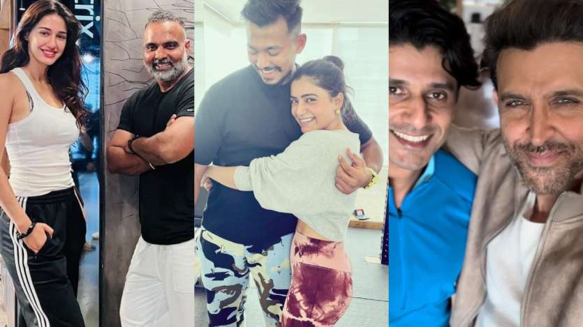 Celebrity fitness trainers share a loving bond with their clients. Here are a few loving moments of the stars and their fitness gurus