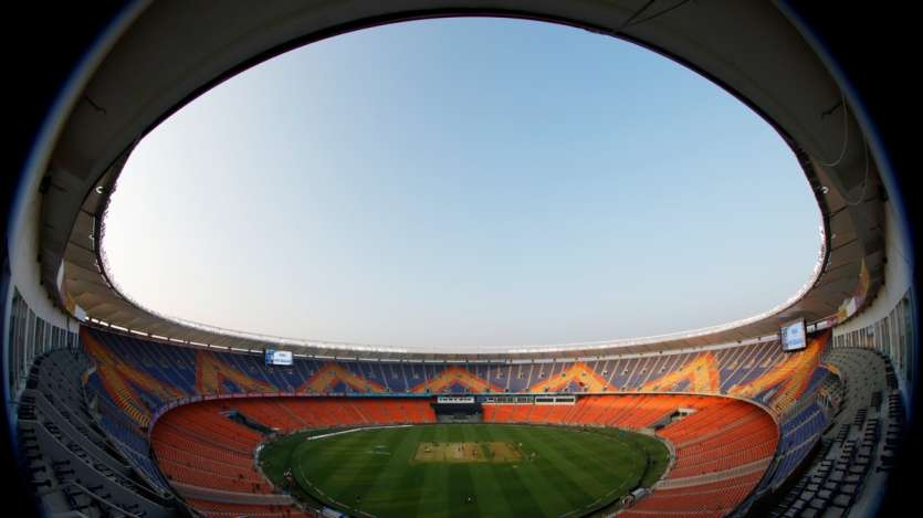 Members of team India train at Narendra Modi Stadium ahead of 3rd T20I against New Zealand