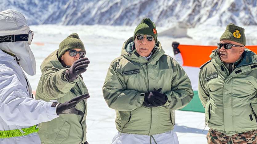 Rajnath Singh visits world’s highest battlefield Siachen, lauds 'iron-clad' will of Army soldiers