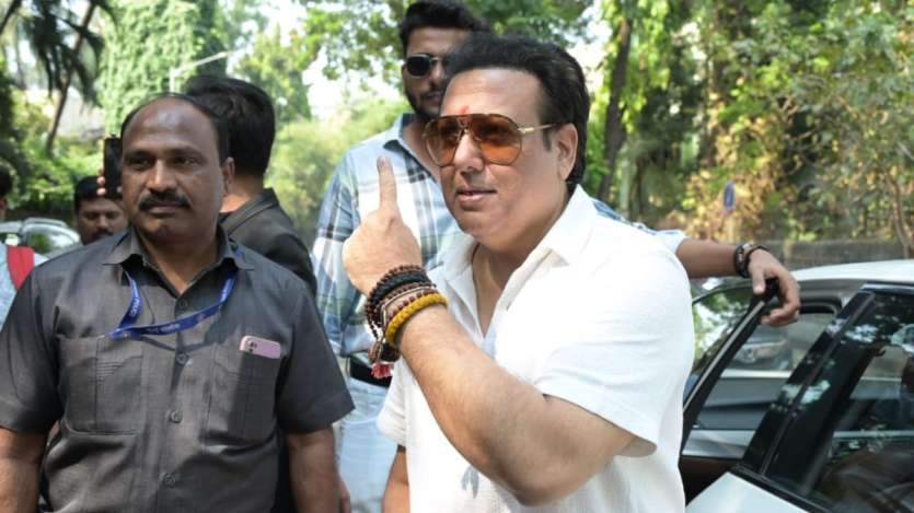 Govinda, who recently joined Eknath Shinde faction Shiv Sena, also cast his vote and posed with the inked finger.