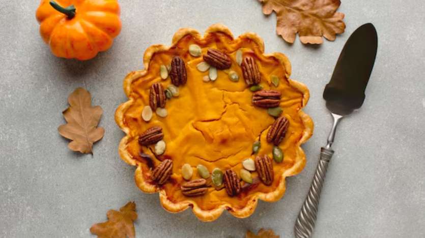 It doesn't matter if it is the last of all as pumpkin pie is one such dessert that represents Thanksgiving alone. This is a classic dessert that is made of flaky pie crust, spiced pumpkin custard, and topped with whipped cream. The aroma of pumpkin pie baking in the oven is enough to make anyone's mouth water. 