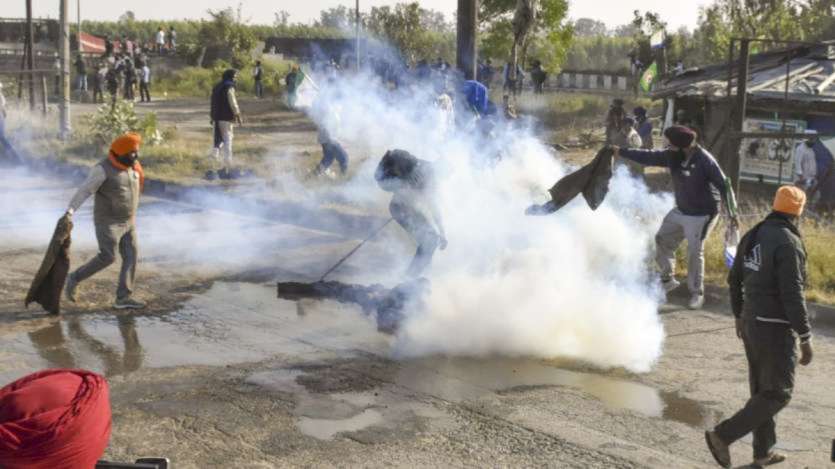 Farmers face tear gas during protest at Shambhu border: In pics