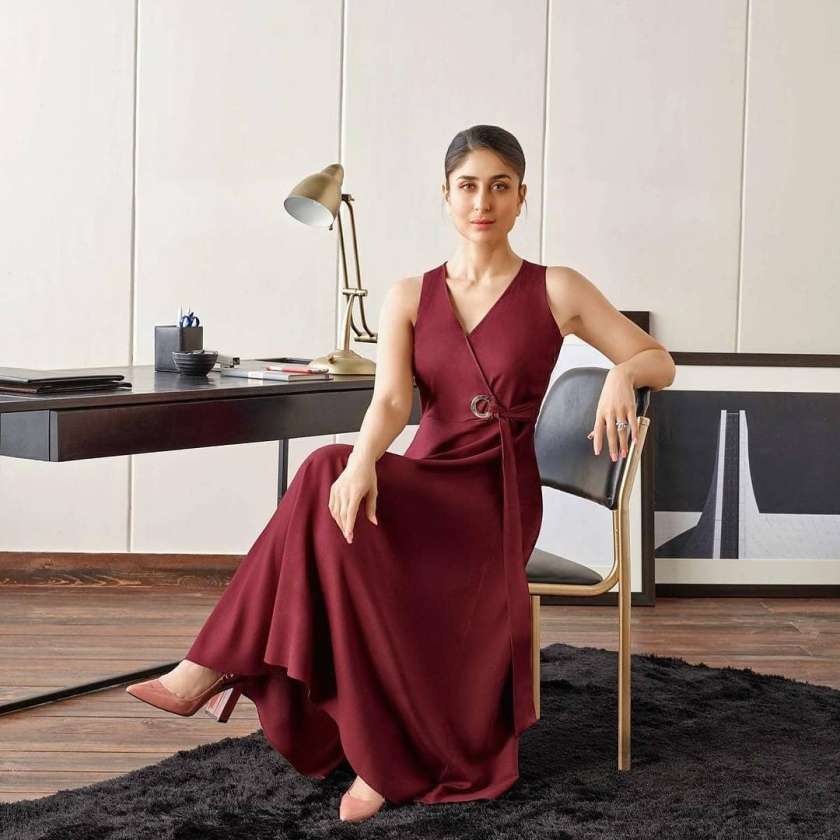 open lace back dress Presenting a very gorgeous Kareena Kapoor inspired Red hand painted su –  Aisha Creations