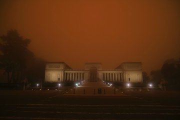 California skies turn orange after more than 25 wildfires across the ...