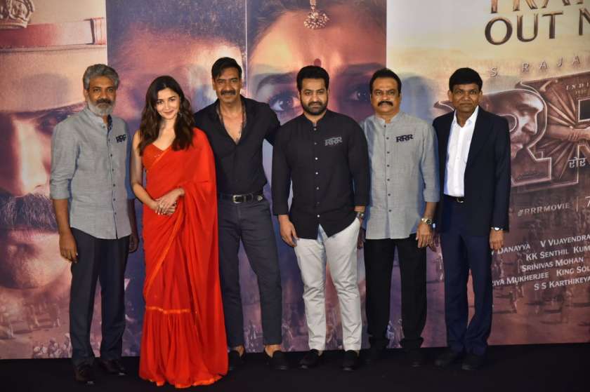 Ali Rrr RRR Trailer launch: Alia Bhatt sizzles in red as she joins Ajay Devgn ...