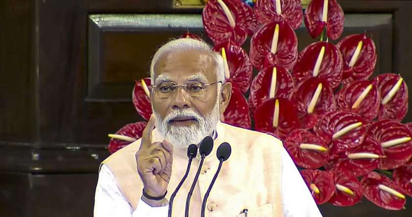 'Modi-Modi' chants echo Parliament as Narendra Modi gets elected as NDA ...