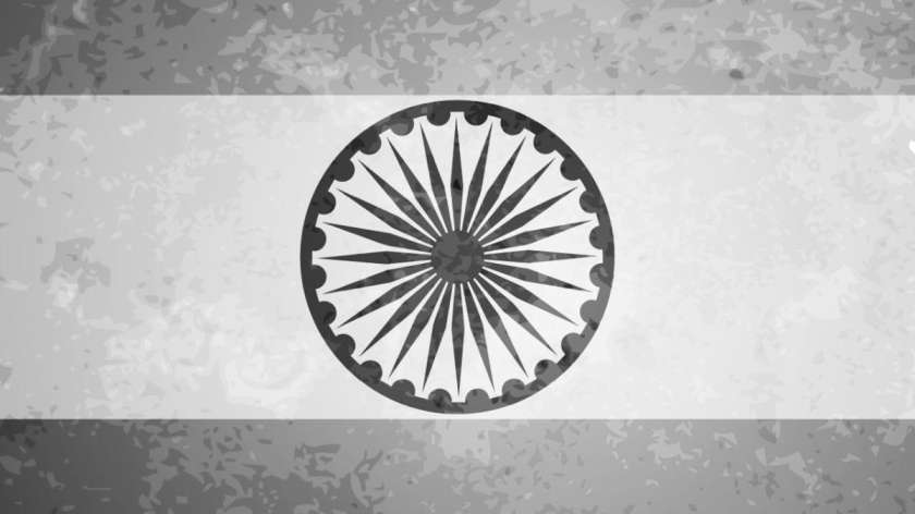 Black and white Indian flag images that capture the spirit of ...