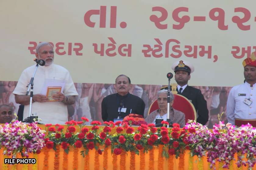 In an X thread, PM Modi shared pictures from swearing in ceremonies as Gujarat CM and the Prime Minister of India.