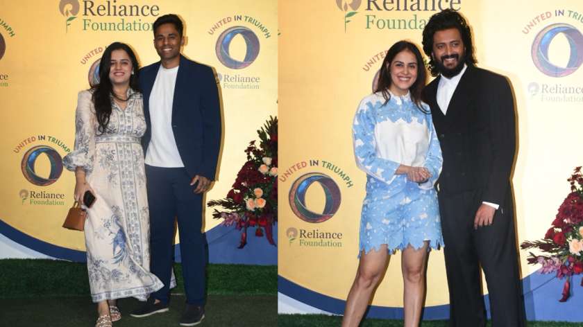 Indian cricketer Suryakumar Yadav attended the event with his wife. Bollywood actors Genelia and Riteish Deshmukh were also seen posing on the red carpet.