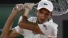 Russia's Daniil Medvedev plays a shot against Hungary's