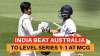 India's Ajinkya Rahane, right, and teammate Shubman Gill