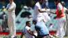 India's Hanuma Vihari receives treatment to a leg injury