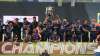 Players and Staff of India pose with the trophy after