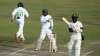 Pakistan wicketkeeper Mohammad Rizwan, centre, celebrates