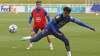 England's Marcus Rashford stretches for a ball during the