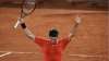 Switzerland's Roger Federer celebrates after defeating