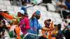 Fans enjoy the atmosphere during Day 3 of the ICC World