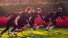 Manchester United players during training. 