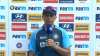 Rahul Dravid while speaking during the post-match presentation after India's win in the Mumbai Test