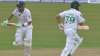 Pakistan's Babar Azam (left) run between the wickets with