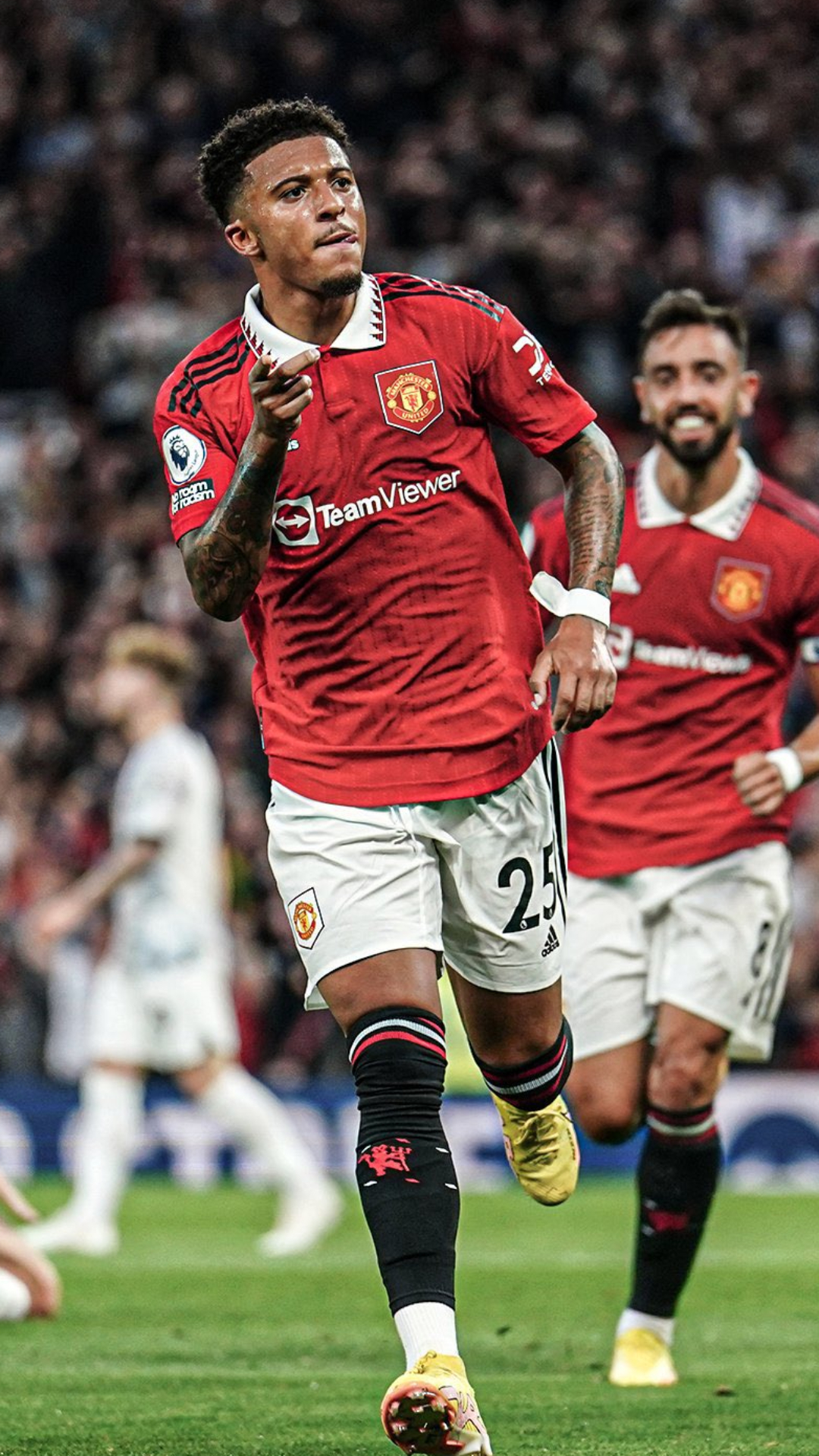  Manchester created various chances which led to a well-planned goal at the 16th minute of the match by Jadon Sancho.