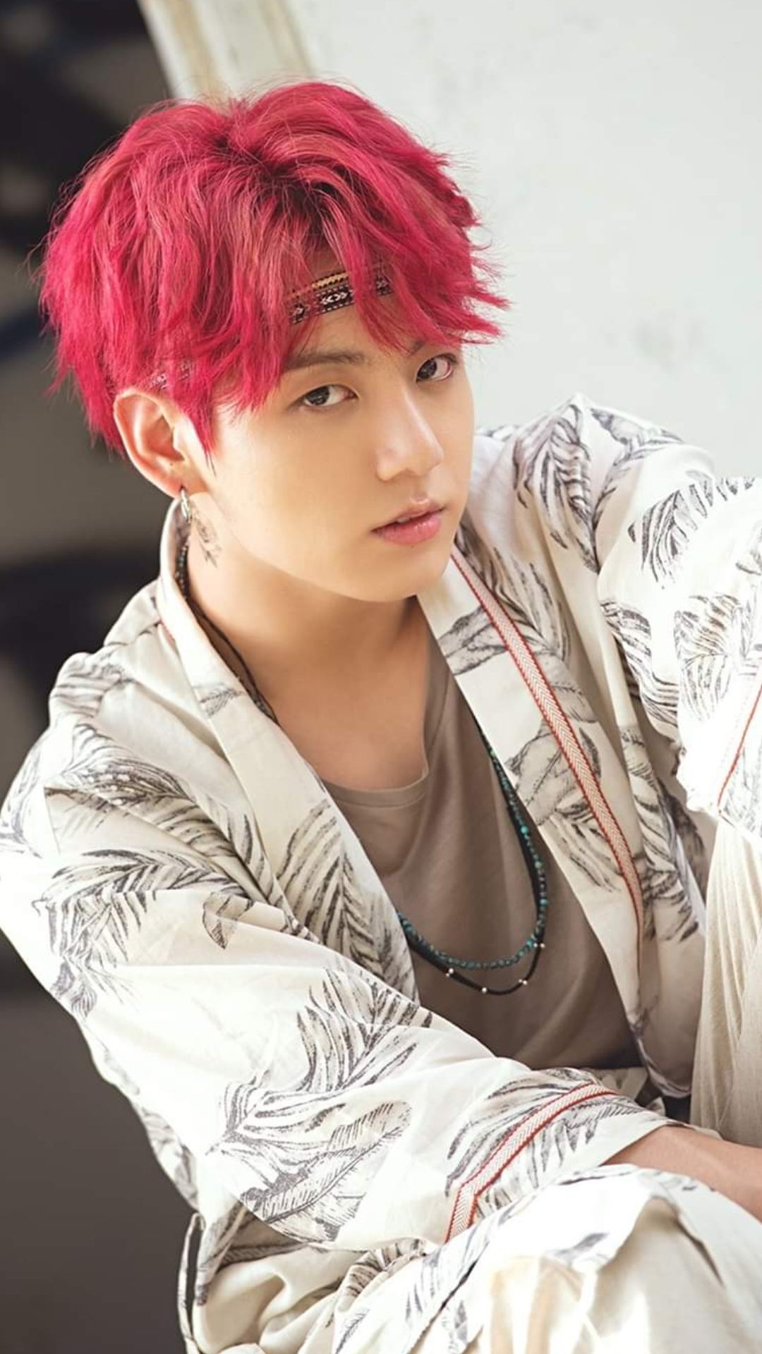 Download Jeon Jungkook In Red Hair Wallpaper  Wallpaperscom
