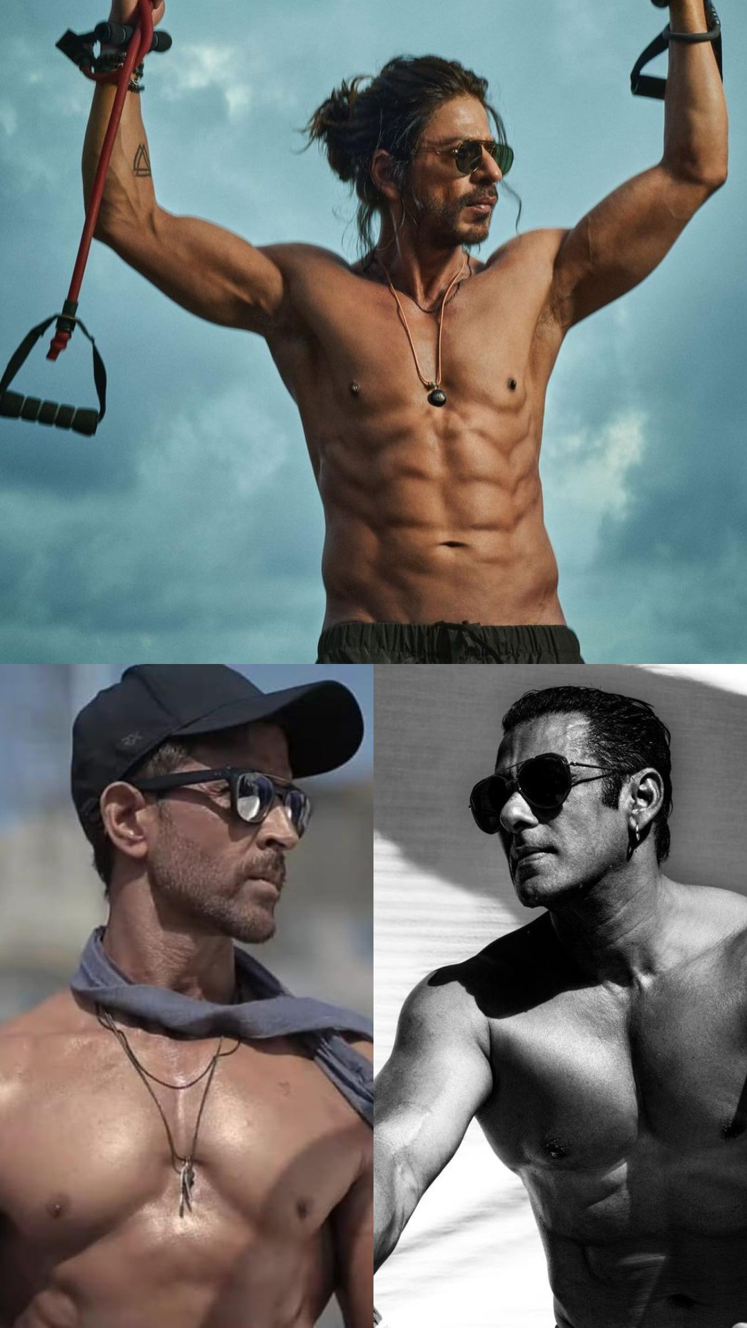 Shirtless Bollywood actors serving thirst traps: SRK, Salman Khan, Tiger Shroff &amp; more