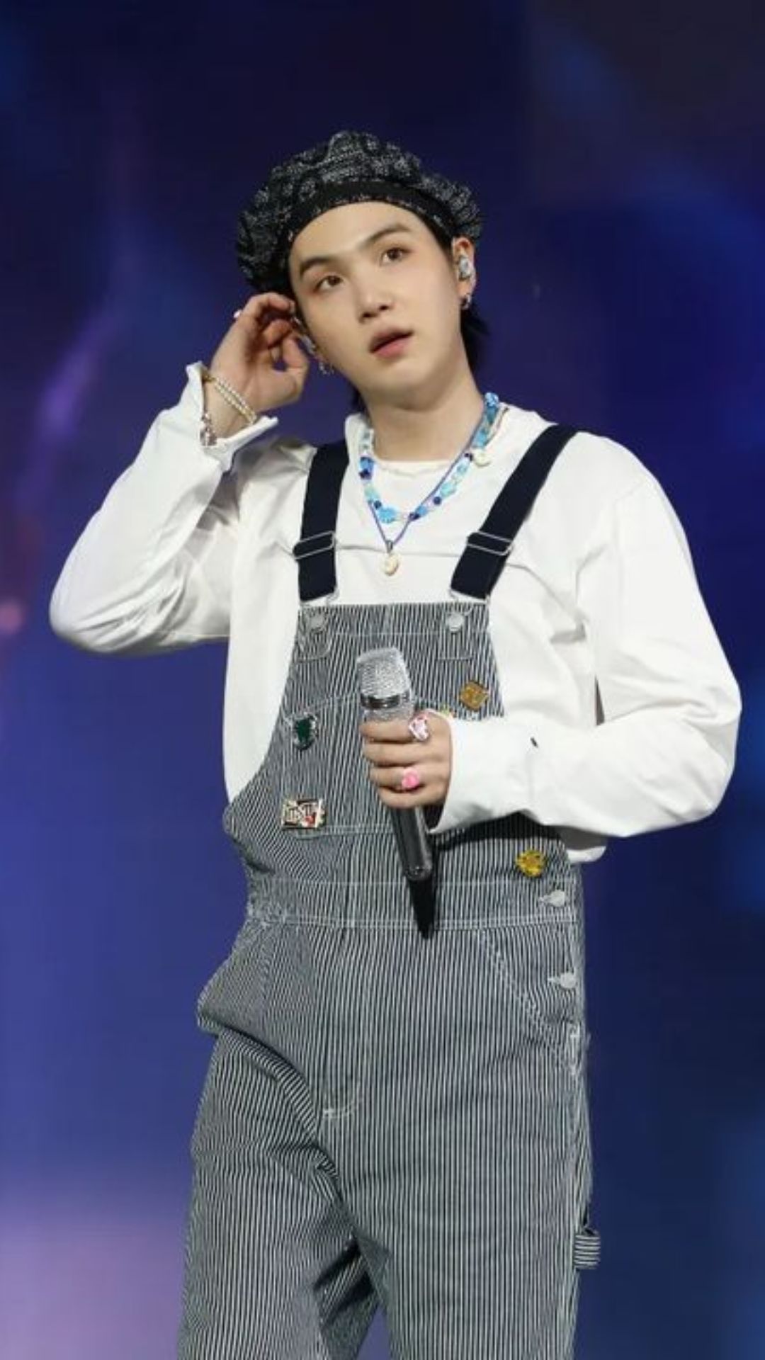 BTS&#039; Suga looks charming as he performs for fans at a K-pop concert