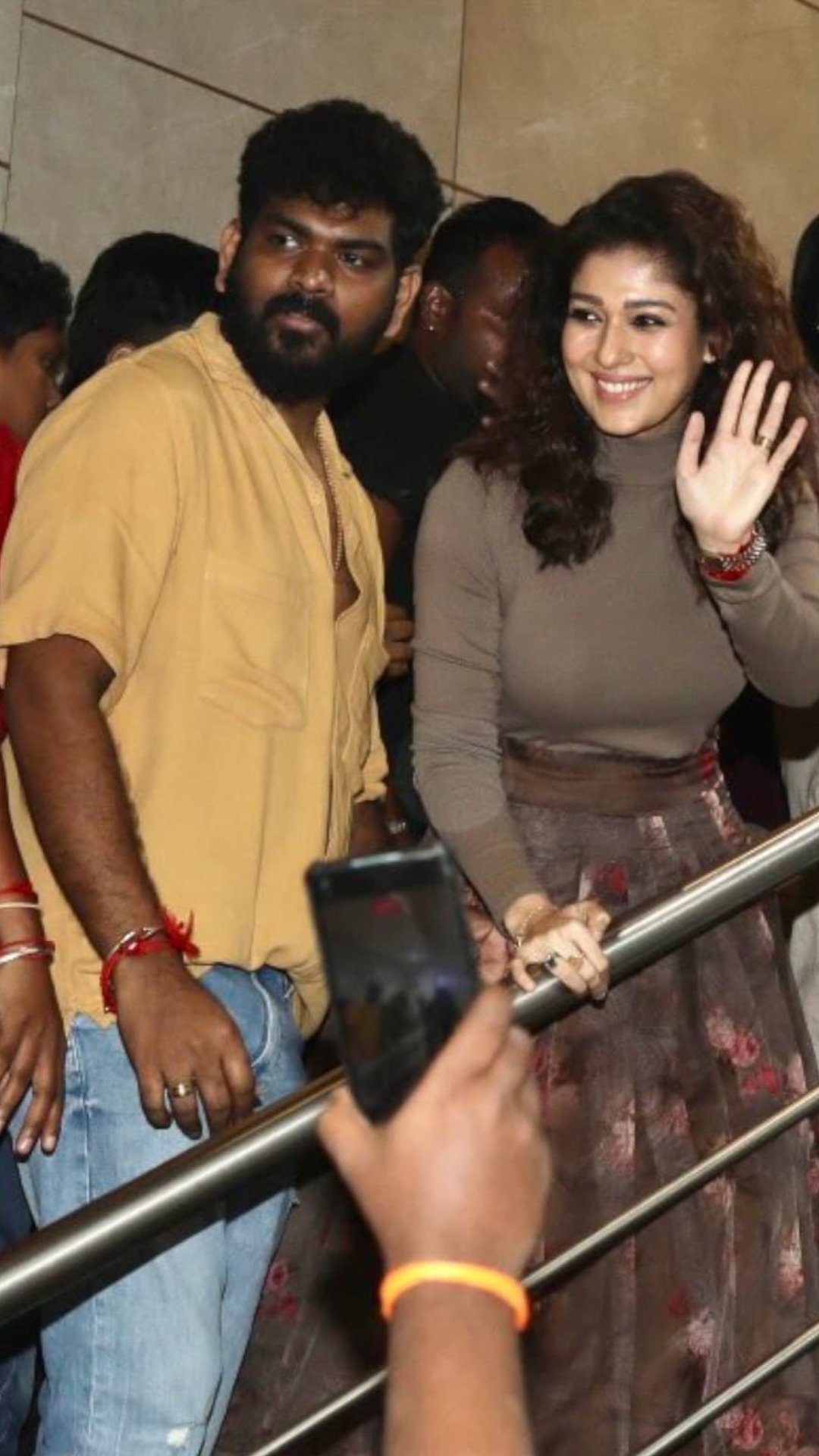Nayanthara and her husband-filmmaker Vignesh Shivan papped at the premiere show of actress' upcoming horror thriller Connect in Chennai

